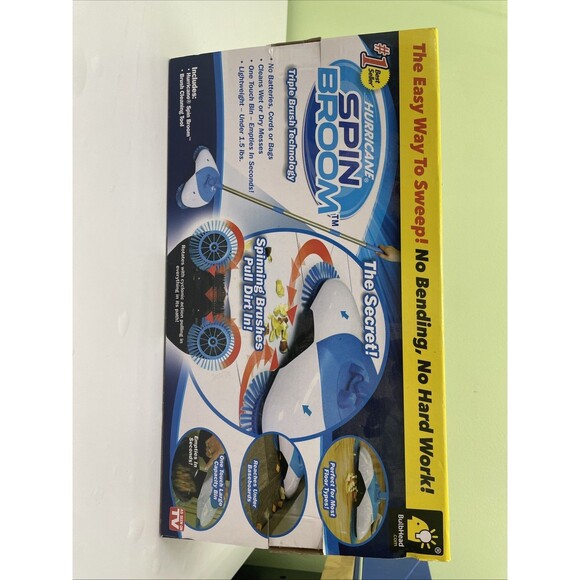 As Seen On TV Other - Hurricane Spin Broom. Cordless,No Batteries,Cord or Bags,Triple Brush Technology
